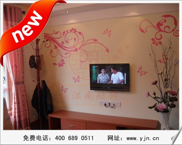 室內(nèi)裝潢幻彩壁膜憶江南幻圖漆，墻面新材料彩晶膜價(jià)格